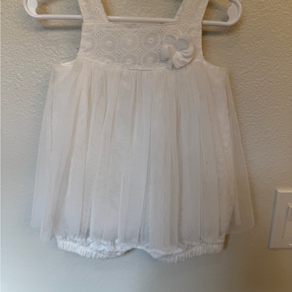 First Impressions White Lace Diaper Cover